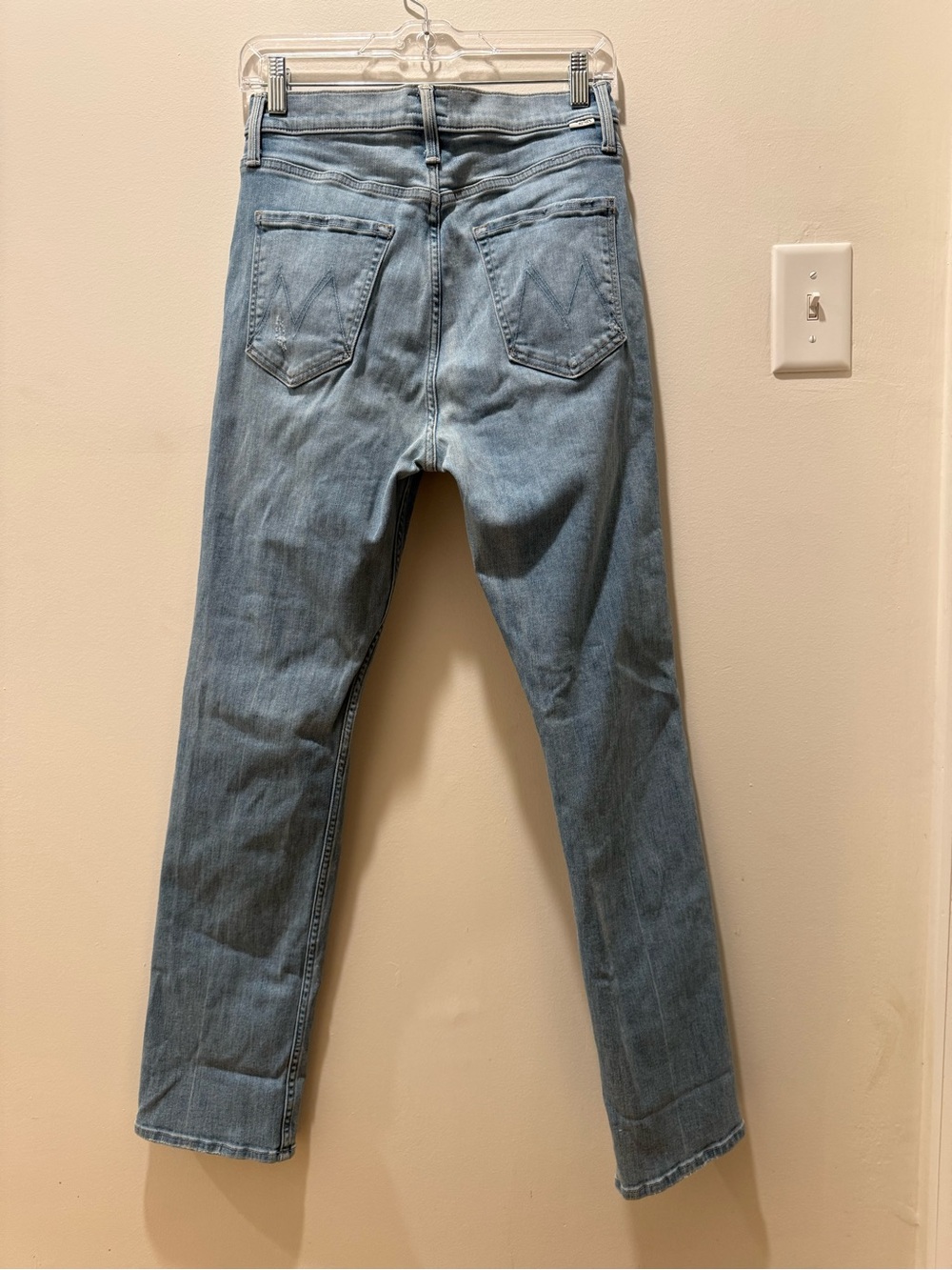 MOTHER Women’s High Waisted Rider Skimp Dreamer Distressed Jeans Size 29